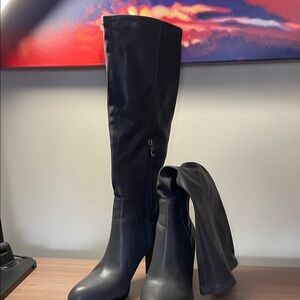 Franco Sarto Elegant Gray Over the Knee Boots